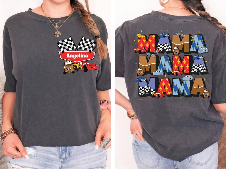 Disney Cars Mom Shirt, Lightning McQueen Mama Shirt, Family Matching Cars Shirt, Disney Pixar Cars Shirt, Mothers Day Shirt, Car Land Tee