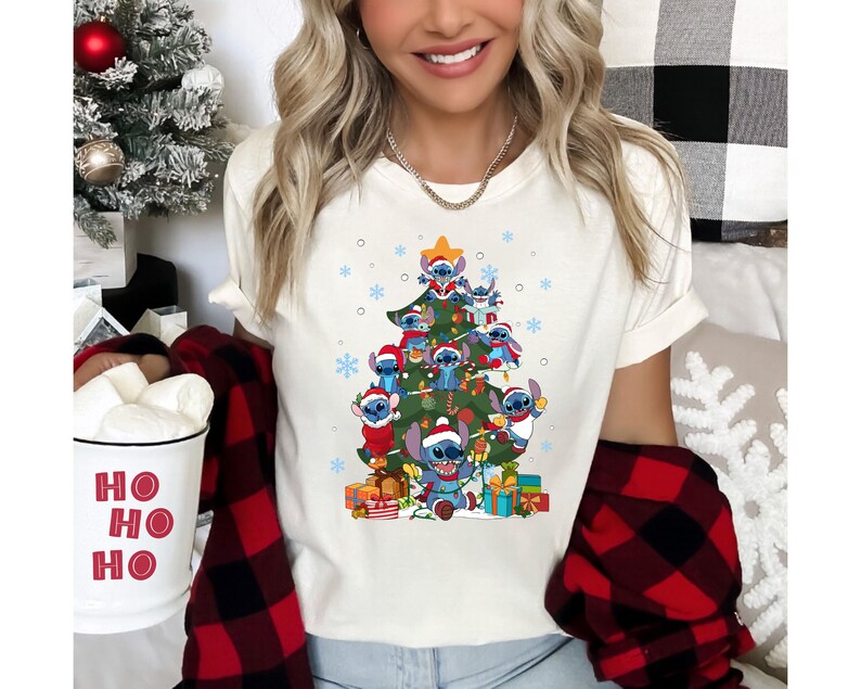 Disney Stitch Christmas Shirt, Disney Holiday Christmas Shirt, Disney Santa Stitch Xmas Shirt, Disneyland Holiday Christmas T-shirt