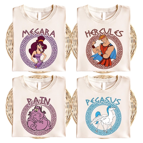 Disney Retro Hercules Characters Shirt, Greek Mythology Matching