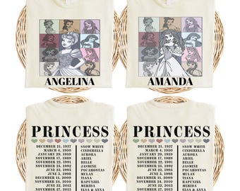 Camiseta de Princesas, Camiseta de Viaje de Chicas Disney, Camiseta de Vacaciones en Disneyland, Camiseta de Princesa Cenicienta y Rapunzel, Sudadera de Princesa Bella y Ariel