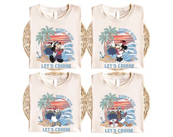 Disney Wish Let's Cruise Shirt, Mickey & Friends Cruise Tee, Disney Summer Vacation Shirt, Disney Wish Dream Magic Wonder Fantasy Tee