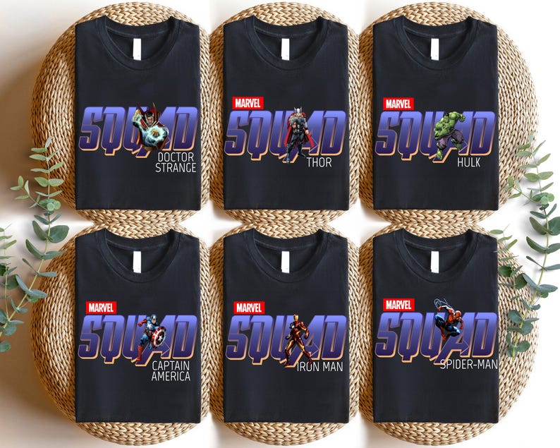 Disney Superhero Squad Shirt, Marvel Avengers Team T-shirt, Disneyland Family Vacation Matching 2025 Shirt, Marvel Group Tee, Spider Man Tee