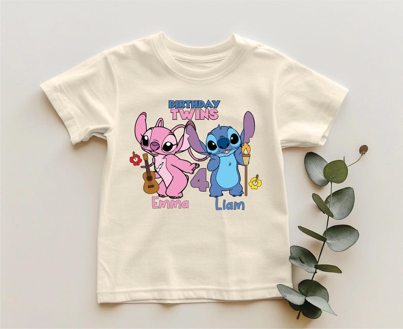 a t - shirt with a picture of two cartoon characters on it