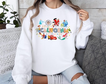 Disney California Adventure T-Shirt, Disneyland Vacation Sweatshirt, Disney Family Trip Shirt, Disney World Shirt, Disney Characters Shirt