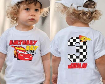 Lightning McQueen Birthday Shirt,  Disney Cars Birthday Boy T-Shirt, Racing Birthday Party Sweater, Disneyland Family Birthday Sweatshirt