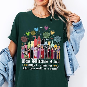 Disney Bad Witches Club Shirt, Maleficent Shirt, Böse Königin T-Shirt, Ursula Cruella T-Shirt, Disney lustig Bösewicht Shirt, Disney Girls Trip Shirt