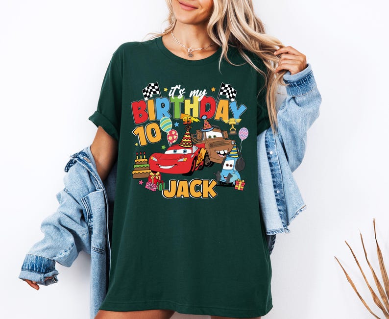 Disney Cars Birthday Shirt, Lightning McQueen Birthday T-Shirt, WDW Birthday Boy Tee, Family Birthday Sweatshirt, Pixar Birthday Boy Sweat