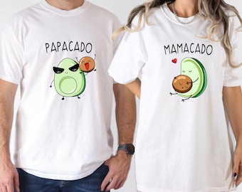 Family Matching Avacado Shirt, Papacado Mamacado Babycado Tee, Avacado Baby Shower T-Shirt, Mama Pregnancy Reveal Tee, Baby Announcement Tee