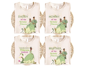 Princess Tiana Birthday Girl Shirt, Disney Family Birthday Party Shirt, Prince Naveen and the Frog Shirt, Family Vacation Matching Sweater