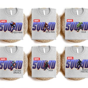 Disney Superhero Squad Shirt, Marvel Avengers Team T-shirt, Disneyland Family Vacation Matching 2025 Shirt, Marvel Group Tee, Spider Man Tee