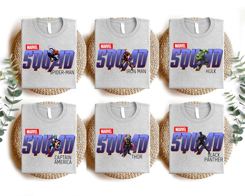 Disney Superhero Squad Shirt, Marvel Avengers Team T-shirt, Disneyland Family Vacation Matching 2025 Shirt, Marvel Group Tee, Spider Man Tee