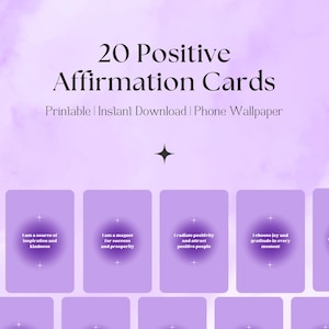 Afirmaciones positivas / Descarga digital / Imprimible de autocuidado / Goodnotes / Fondo de pantalla para teléfono / Confianza / Amor propio