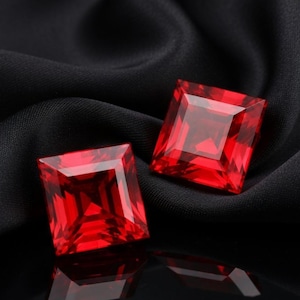 14 Ct Certified natural ruby Brighter Pure, Vibrant Burma Pigeon Bloody Red ruby Loose Ruby finest Square cut Loose Gemstone Mozambique Ruby