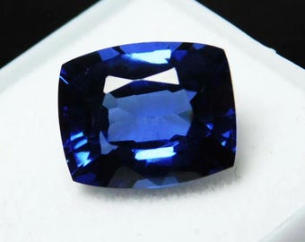 CERTIFIED blue Tanzanite 16 Ct natural AAA Loose gemstone origin Tanzania, loose Cushion Tanzanite stone for ring, fancy cut blue tanzanite