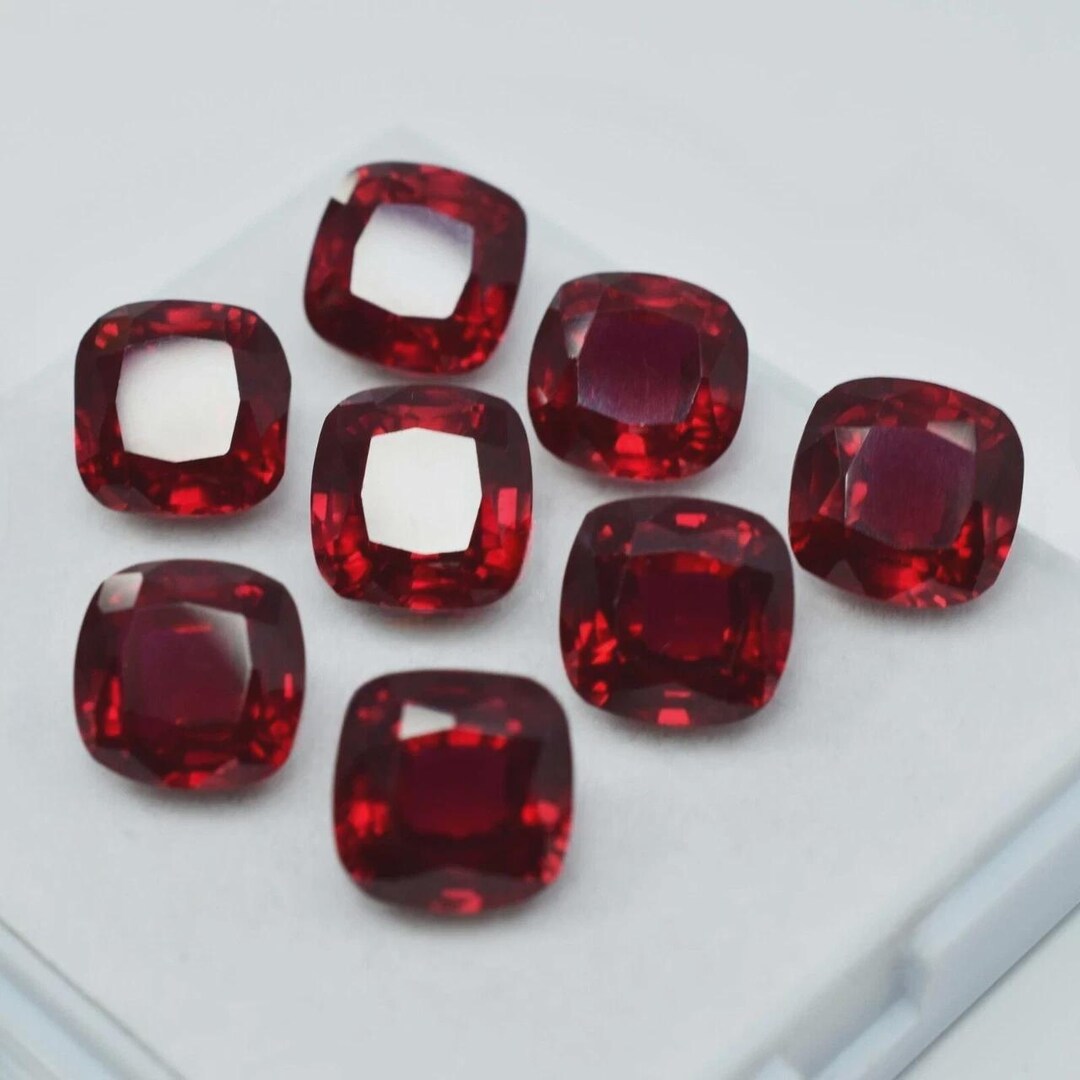 8 Pcs Certified Natural Ruby Brighter Pure Vibrant Burma Pigeon Bloody ...