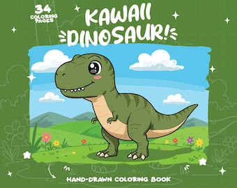 Dinosaur Coloring Pages For Kids Printable Pdf Cute Dino Coloring Triceratops T-rex Coloring Bold Easy Coloring Toddler Boys Coloring Book
