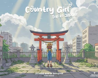 Country Girl Coloring Japan Vacation Coloring Book Cozy Place Coloring Comfy Hygge Coloring Kawaii Girly Coloring Teen Adult Coloring Pages