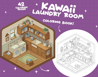 Laundry Room Coloring Book Cozy Home Coloring Clothes Cozy Space Coloring Rustic House Coloring Detailed Cute Hygge Coloring Pages Printable