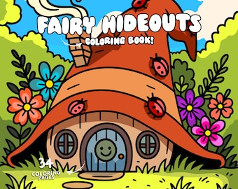 Kleurboek Fairy House Forest Fairy Kleurplaten Enchanted Coloring Fantasy Woodland Coloring For Adults Kids Digital Printable