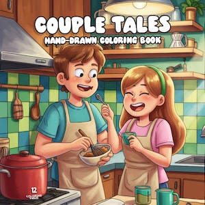 Cute Couple Coloring Pages Romantic Coloring Love Couple Coloring Sheets Cozy Love Coloring Anime Hygge Coloring Book For Adults Printable