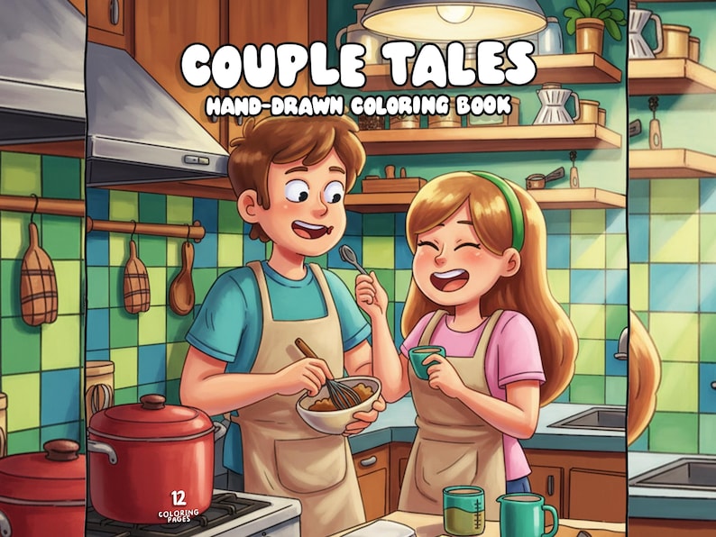Cute Couple Coloring Pages Romantic Coloring Love Couple Coloring Sheets Cozy Love Coloring Anime Hygge Coloring Book For Adults Printable