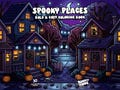 Cute halloween coloring book cozy spooky coloring ghost haunted coloring bold digital coloring pdf adult coloring pages printable activity product logo