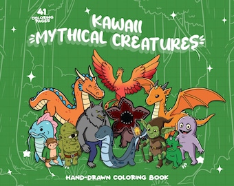 Mythical Creature Coloring Mythology Folklore Coloring Mythical Spooky Cute Coloring Pages Fantasy Coloring Monster Enchanted Coloring Book