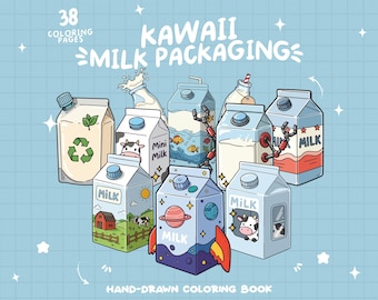 Milk Coloring Drinks Coloring Book Cute Food Coloring Beverage Doodle Coloring Pages Bold And Easy Simple Coloring Kids Milk Party Printable