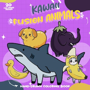 Fantasy Animal Coloring Pages Cute Animals Coloring Cartoon Funny Animal Coloring Kawaii Easy Coloring Pet Quirky Animal Weird Coloring Book