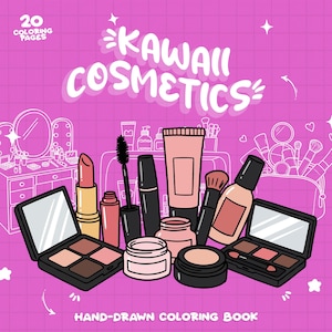 Cosmetics Coloring Beauty Coloring Book Png Make Up Coloring Self Care Coloring Cozy Girls Coloring Girly Coloring Bold Easy Coloring Pages