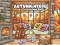 Autumn hygge coloring book cute fall coloring pages cozy home coloring bold easy coloring teens adult printable fall activity sheet download product logo