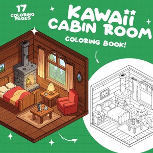 Cabin Coloring Interior Rustic Coloring Cottage Farm House Coloring Pages Detailed Cozy Room Coloring Adults Comfy Cottagecore Coloring Book