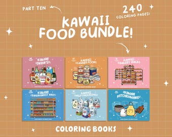 Kawaii Food Coloring Pages Bundle Snacks Coloring Store Shelf Coloring Market Rack Coloring Sheets Kids Cute Coloring Book For Adults Pdf