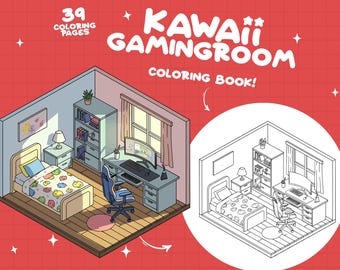 Libro para colorear de videojuegos, para jugadores, para colorear Y2K, para un rincón acogedor, para colorear cómodo y moderno, para colorear de bolsillo retro, para el dormitorio, páginas para colorear creativas en PDF.