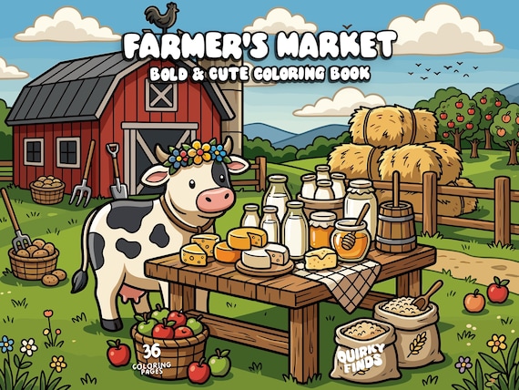 Market coloring store shop coloring book cute animal coloring pages cozy coloring book for adults kid coloring sheets printable activity pdf
