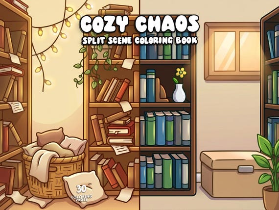 Hygge coloring book cozy coloring creative relaxing coloring aesthetic bold easy coloring printable digital coloring pages for kids adult