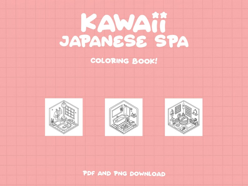 Spa Coloring Beauty Coloring Self Love Kawaii Coloring Cozy Girl Coloring Japanese Coloring Relaxing Zen Coloring Aesthetic Coloring Pages afbeelding 5