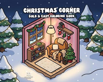 Cozy Christmas Coloring Holiday Cute Christmas Coloring Winter Christmas Ornaments Coloring Activity Bold Easy Coloring For Kid And Adults