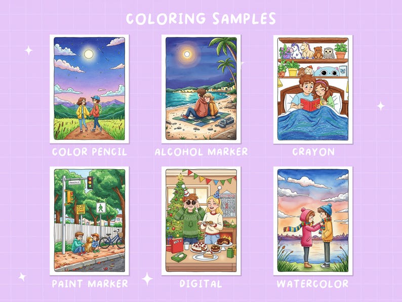 Cute Couple Coloring Pages Romantic Coloring Love Couple Coloring Sheets Cozy Love Coloring Anime Hygge Coloring Book For Adults Printable