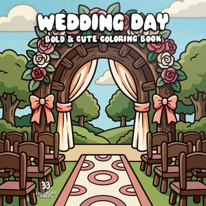 Wedding coloring book bridal shower coloring engagement adult kids wedding activity pack wedding day activity printable coloring sheets