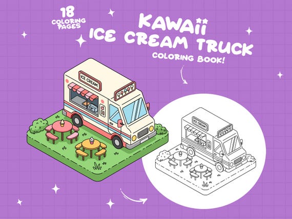Ice cream Coloring Pages Dessert Coloring Ice Cream Shop Coloring Pages Sweets Storefront Coloring Cute Food Coloring Summer Coloring Book