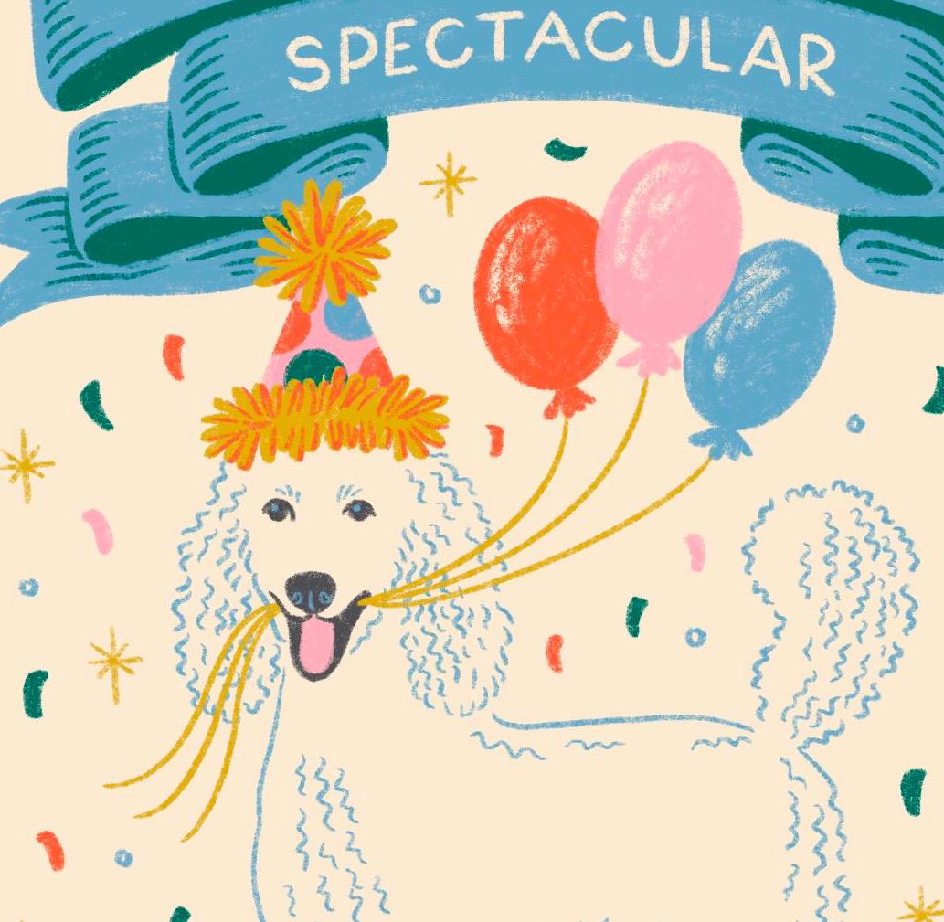 Custom Birthday Card Pet Portrait Hand Drawn Personalized Dog Mom ...