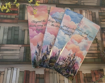 Marcadores de cuentos de hadas: citas plastificadas inspiradas en cuentos de hadas