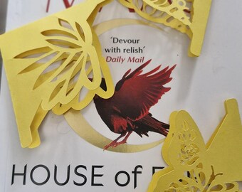 Marcapáginas Summer Garden Corner / Colección de hojas y mariposas / Juego de 4 marcadores de páginas vibrantes / Accesorios florales para libros para amantes de la jardinería