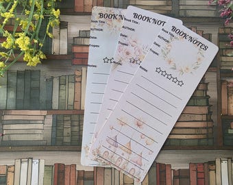 Marcadores de reseñas de libros Cottagecore: Juego de 3 anotaciones del lector