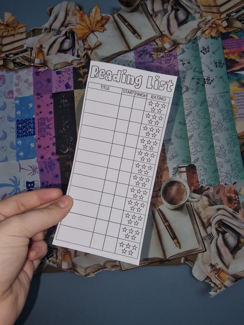 Customizable Book Log Bookmark With Dragon Scale Pocket Book Lovers