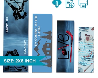 Marcapáginas de romance de hockey / Tema deportivo imprimible (descarga digital)