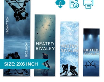 Marcapáginas de romance de hockey / Rivalidad intensa, temática deportiva (descarga digital)