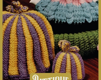 Beautiful Fluted Tea Cosy and Matching Egg Cosy & Crochet Tea Cosy With Ruche  2" Instant Download