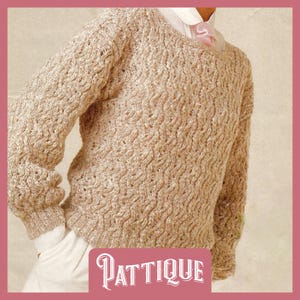 Easy Knit Women's Lady's Stylish Cosy Sweater Knitting Pattern - Beginner Knitted Top Pullover DK 30-40"- PDF Instant Download HQ Printable